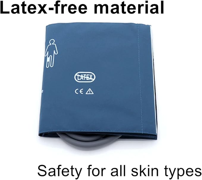 Universal NIBP Cuff for Large Adult, 33-47 cm Double Tube Reusable PU Replacement Blood Pressure Cuff, No Connector