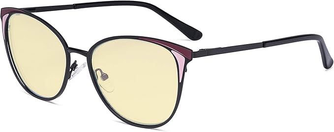 Eyekepper Ladies Blue Light Filter Glasses - Butterfly Design Computer Eyegalsses Women -Transparent Blue Lens