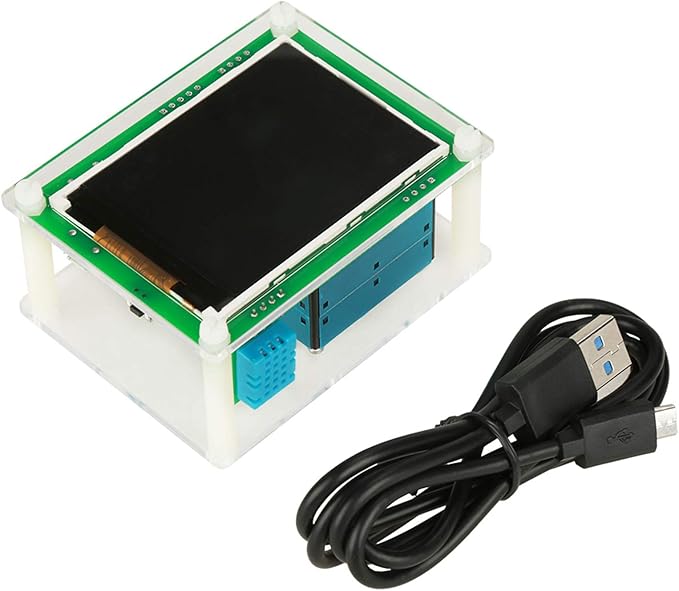 5V Air Quality Monitor, Air Pollution Detector Meter Sensor Tester with 2.8" Screen for Monitoring PM2.5 Temperature Humidity and Air Particulates for Indoor/Outdoor