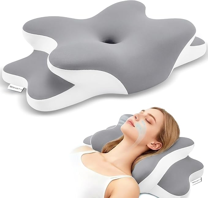 Cervical Pillow for Sleep Apnea, Neck Pain, and Snoring Relief,Dreamers Relief Pillow,Cervical Neck Pillow for Side Sleepers,Orthopedic Memory Foam with Ergonomic Support