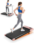 DeerRun Walking Pad Treadmill with 6% Manual Incline, Under Desk Treadmill for Home Office & Small Spaces, 0.6–3.8 MPH, 2.5 HP, 300 lb Capacity, App & Remote Control