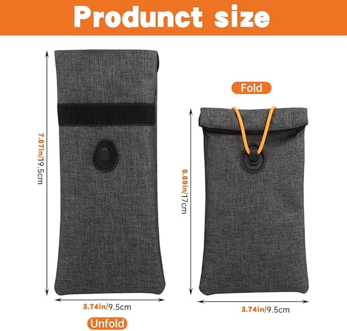 Faraday Bags for Phones, Signal Blocking Case Dry Shield Faraday Phone Sleeve Waterproof Dry Bag for Cell Phones, Car Key/WiFi/RFID/GPS Signal Blocker(Color:Grey)