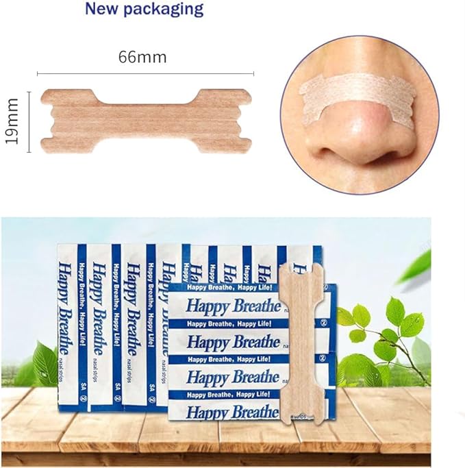 Breathe Better Nasal Strips to Reduce Snoring Drug-Free Works Instantly to Improve Sleep Relieve Nasal Congestion (200)
