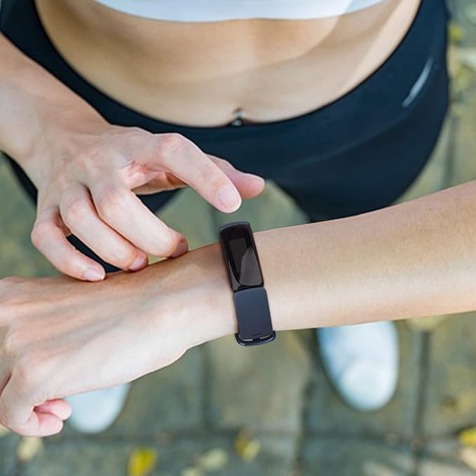 3 Pack Silicone Bands Compatible with Fitbit Inspire 2 Bands for Women Men, Adjustable Replacement Sport Wristbands Straps for Fitbit Inspire 2 / Ace 3 (Black/Navy Blue/Wine Red)