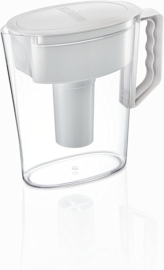 Brita Water Pitcher, Slim, 5 Cup Capacity, Includes One Advanced Filter-White, Size