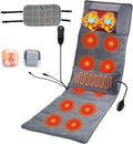 KOCASO Full Body Electric Massage Mat with Heat Vibration-53.14 * 19.68 inch Massage Pad Back Massage Mattress Chair Pad with Neck Pillow with 10 Vibration Motors Timer for Home Office (Advanced)