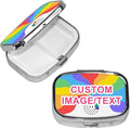 LAIFU Custom Pill Box Organizer Travel Personalized Metal Pill case with with Mirror