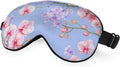 Purple Pink Orchid Flowers Silk Sleep Mask with Adjustable Strap for Travel, Nap, Shift Work, Office