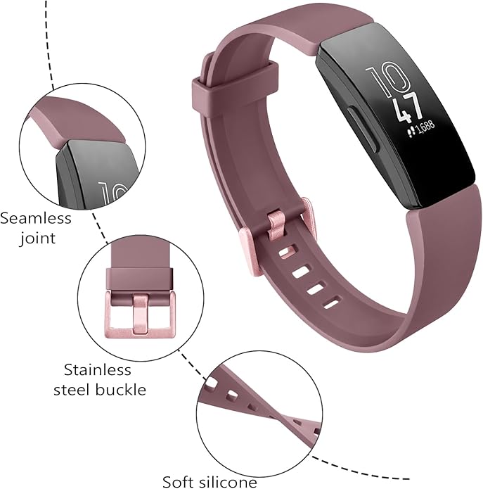 3 Pack Replacement Bands Compatible for Fitbit Inspire HR/Fitbit Inspire/Fitbit Ace 2/Fitbit Inspire 2, Adjustable Accessory Soft Silicone Sport Wristband for Women Men