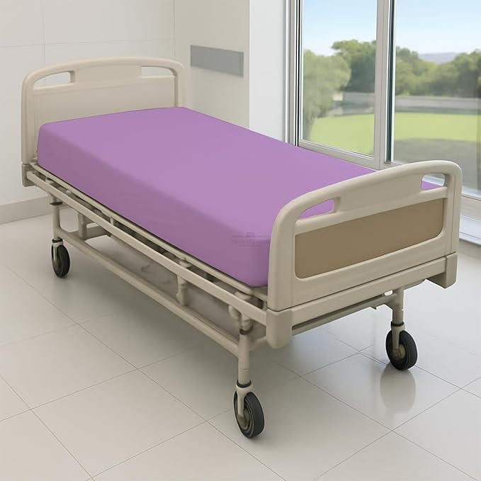 6 Pack Fitted Hospital Bed Sheets - Soft Microfiber Hospital Fitted Sheet - Hospital Bed Fitted Sheets (Lavender, 36" x 84" x 12")