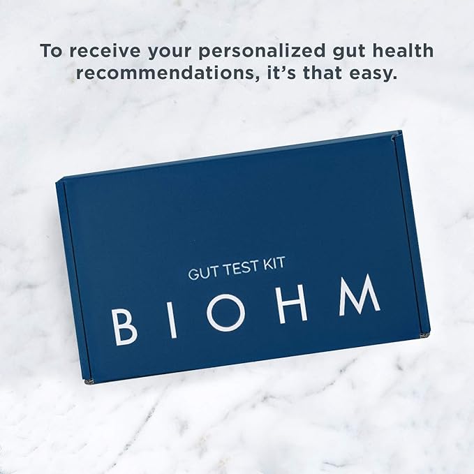 BIOHM Gut Health Test Kit for Microbiome and Digestive Health Analysis, Home Test Kit with Gut Score, Easy-to-Read Results and Actionable Recommendations
