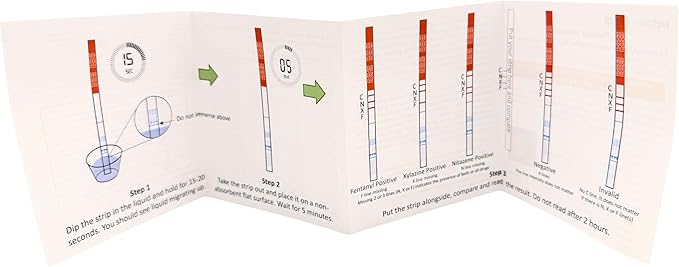3-in-1 Fentanyl/Xylazine/Nitazene Test Strips for Liquid, Pills & Powder Substances, 5 Count, Made in USA, 10x More Sensitive - for Harm Reduction & Forensic Investigation