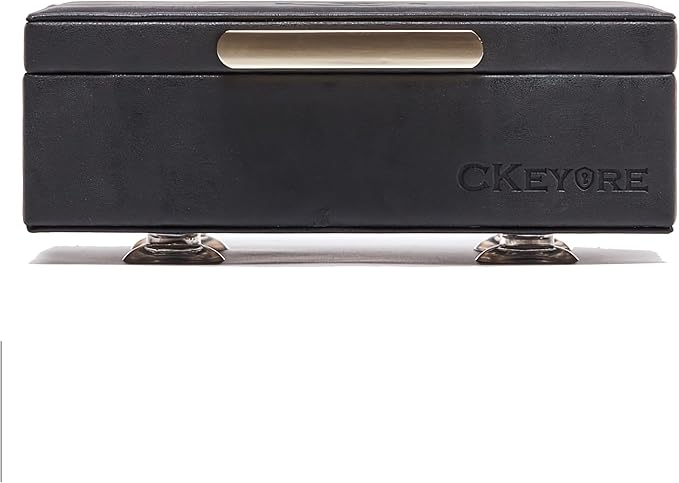 CKEYURE Key Box | Faraday Box for Car Keys | Car Key Signal Blocker Box | RFID Key Box | Key Holder | Key Safe | Signal blocking key box for car security | One Hand Operation (Black)