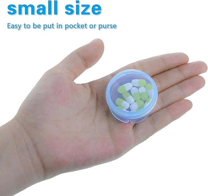 Patelai 6 Packs Small Pill Organizer Box, Travel Pill Container Portable Daily Mini Medicine Case Holder for Pocket Purse Briefcase Cod Liver Oil Jewelry Beads Earplug Storage Box(Blue, Green, Yellow)