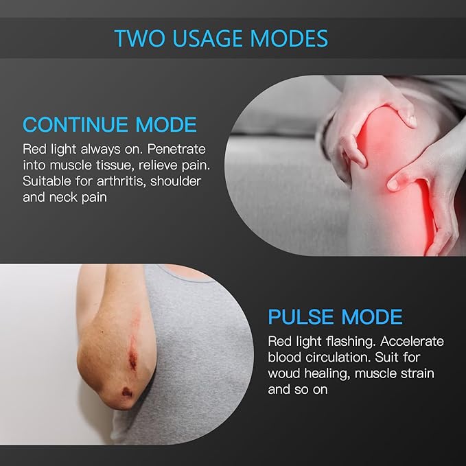Handheld Red Light Therapy Device, Portable Pain Relief Device for Body Joints Shoulders Elbows Knees Back Muscle&Tissue 18pcs 620nm