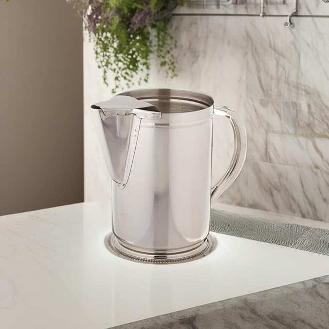 Winco 64oz S/S Water Pitcher w/Ice Guard