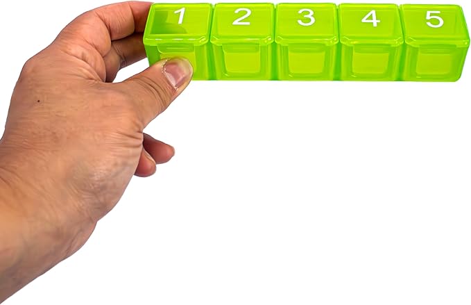 e-Pill 5 Compartment Daily Pill Organizer – Ideal for Daily Medication Management