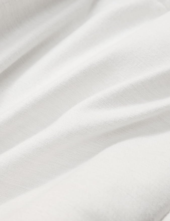 YnM Weighted Blanket Queen 50lbs, The Heaviest Oversized Weighted Blanket, Warm & Fluffy Throw (White, 50lbs, 90" Lx90 W)