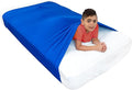 Sensory Bed Sheet for Deep Pressure Therapy – Spandex Bed Sheet – Sensory Compression Blanket for ADHD, Autism – Breathable & Hypoallergenic, Blue, Twin Size