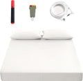 grounding Sheets King 90% Organic Cotton+10% Pure Silver Fiber, Grounding Fitted Sheets with Grounding Cord,Pain Reliefand Helps Sleep- Earth Connected Bedding (White, Queen)