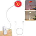 Red Light Therapy 625nm, LED Happy Lamp 4500K, Sleep Aid Lamp Blue Light Blocking Dimmable for Deep Relaxation Travel Meditation and Yoga, Reading (White)