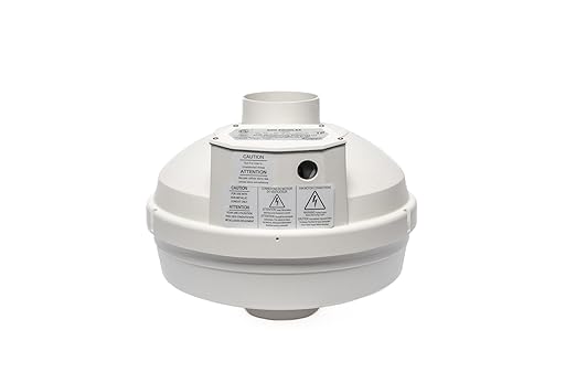 Festa AMG Prowler Radon Fan - Quiet and Energy Efficient 221 CFM Radon Mitigation System Inline Fan - 3" Electric Inline - Made with Glass Reinforced Poly-Resin – White