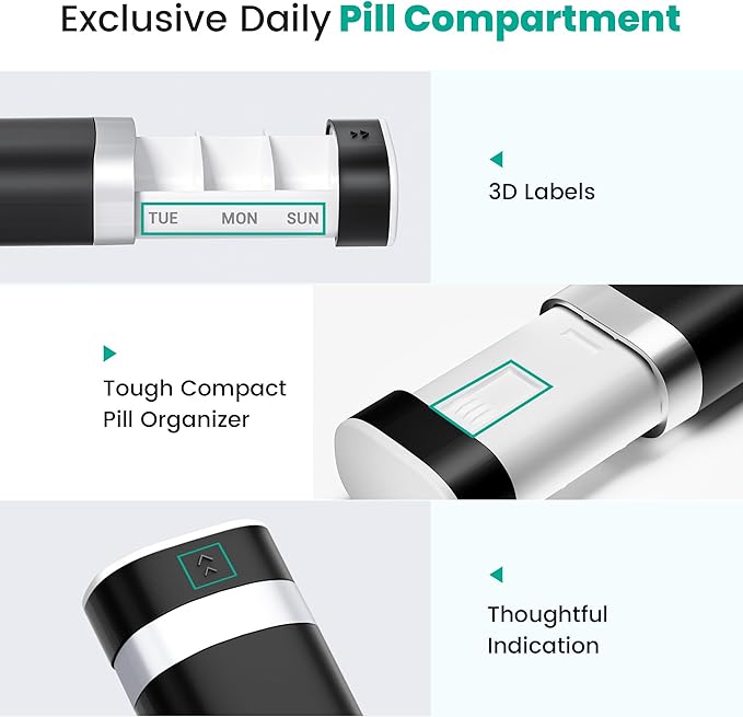 7-Day Slide-Out Pill Organizer | Travel Pill Case with Easy-to-Use Design | Drawer-Style Daily Medication Organizer (1 Time a Day) | Ideal for Home, Travel & Offices