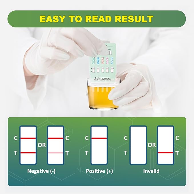 5 Panel Multi Drug Test Kit - Amphetamine, Oxazepam, Cocaine, Marijuana, Morphine - Instant Urine Screen, 5 Pack