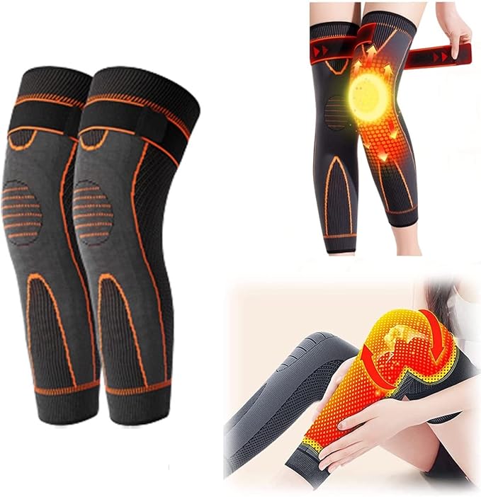Tourmaline Acupressure Selfheating Knee Sleeve with Tourmaline Acupressure Self-Heating Shaping Socks, Mugwort Acupressure Shaping Knee Pads ，Detox Sculpting Knee Pads