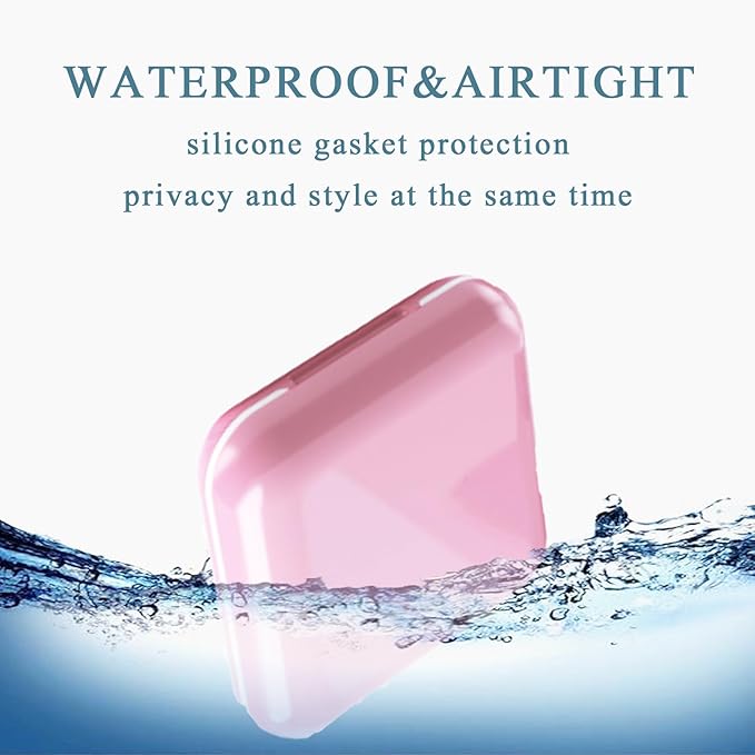 Small Pill Box, Small Pill Case Organizer Pocket Pill Box Portable Daily Pill Container Medication Travel Case Pill Holder Medicine Case for Purse（Pink）