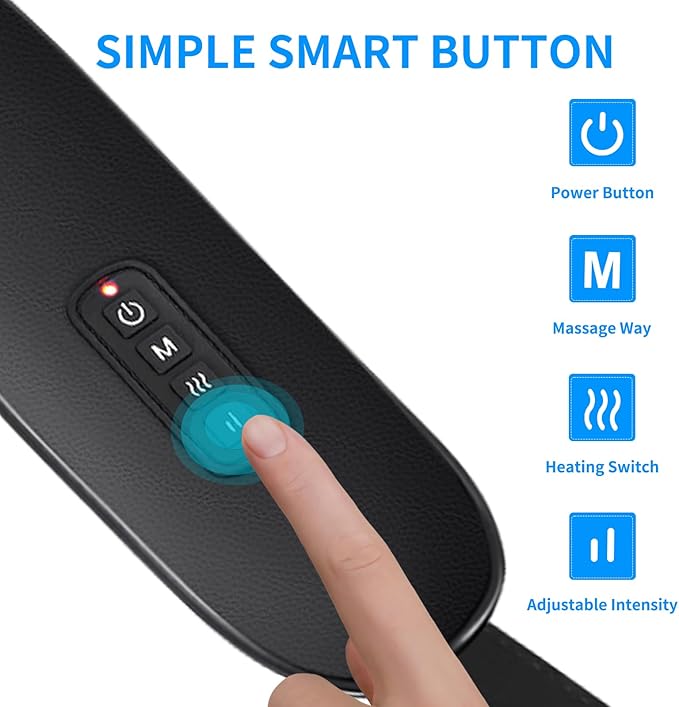 Shiatsu Neck Massager for Pain Relief Deep Tissue, Cordless Shoulder and Back Massager with Heat, Kneading Whole Body Massager Use for Home Office Car, Gifts for Mom Dad Him Her