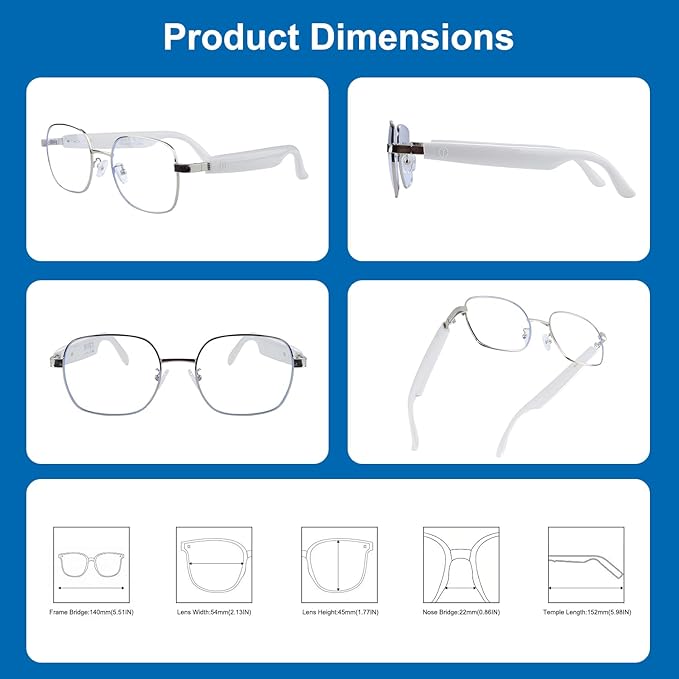 Al Smart Glasses for Women- Bluetooth Translation Glasses with 164 Languages, Color-Change Lens, Music & Call, IP54 Waterproof, Free App, Audio AI Translator Glasses for Meeting Cycling Travel Gaming