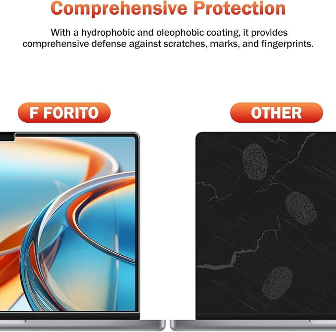 F FORITO 2-Pack Anti Blue Light Matte Laptop Screen Protector Compatible with MacBook Pro 16 inch (2026-2021, M5 M4 M3 M2 M1 Pro Max), Eye Protection Anti Glare Computer Screen Cover