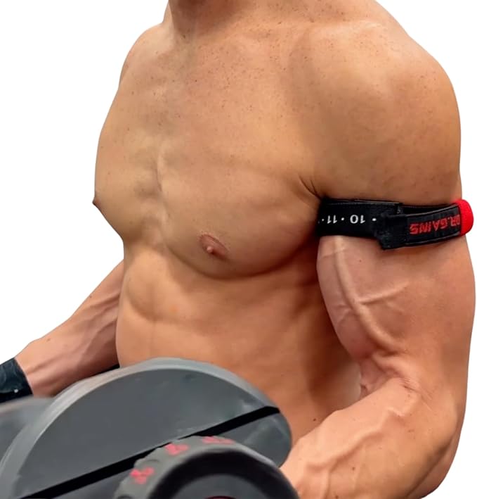 Premium Nylon & Metal Buckle BFR Bands | Blood Flow Restriction Bands for Occlusion Training Weight Lifting (Arms)