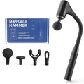 Massage Gun, Back Massager for Pain Relief Deep Tissue, Percussion Massage Gun with Extended Handle, 10MM Deep Percussion, Infinitely Adjustable Speed, 4 Replaceable Heads, Type-C Rechargeable