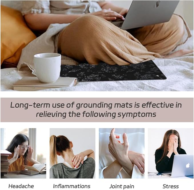 Grounding Mat 11.8x23.6 Inch Grounding Mats Universal Earth Connected Pad Grounded Feet,Desk,Laptop Mat,Pet Pad