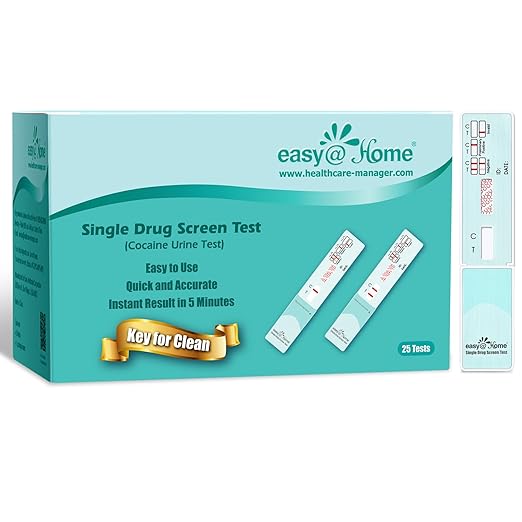 Easy@Home 25 Pack Single Panel Drug Tests to Test Cocaine(COC) - 25 Counts #EDCO-114