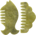 Healifty Massage Comb 2Pcs - Guasha Scalp Comb, Handheld Gua Sha Scraping Massage Tool for Head Caring (Green)