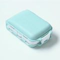 8 Compartment Pill Organizer - Travel Size Portable Daily Weekly Medication Box (4 x 2.6 x 1.37 inches) - Durable Fiber Material, Leakproof Design for Vitamins, Supplements & Pills (Blue)