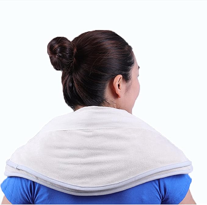 UNI-GO Moist Heat Pack, Relieve Body Fatigue, Pain, Backache, Arthritis, Joint Stiffness, Sprains, Bruises, General Soreness and Spasms. (Neck Contour-7"x24")