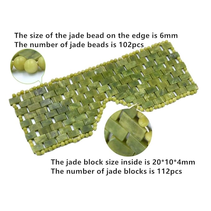 Natural Jade Eye Mask Anti-Aging Facial Sleeping Eye Mask Hot or Cold Therapy Blindfold for Puffy Eyes, eye masks for dark circles and puffiness Massage Tool