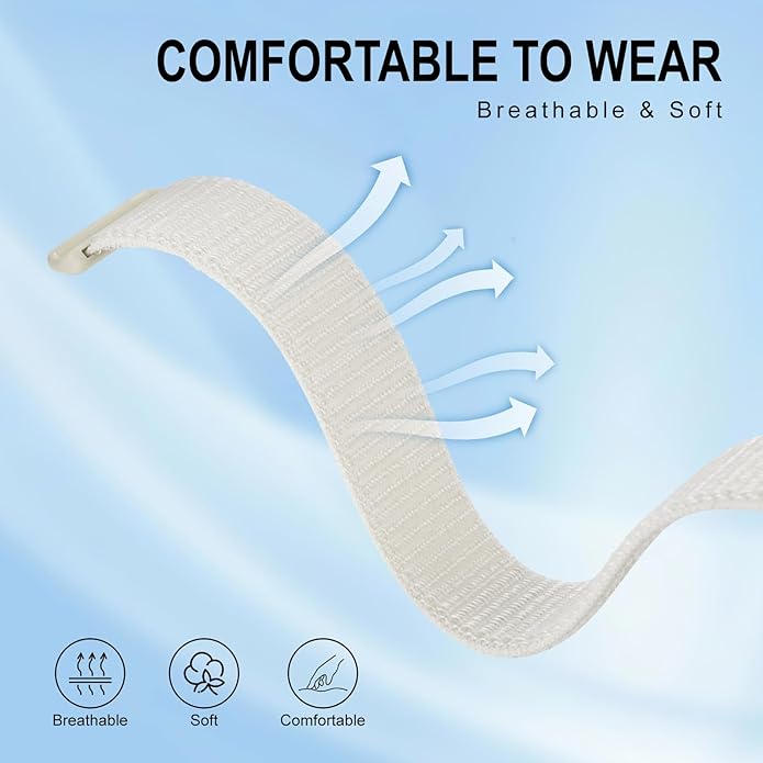 Nylon Loop Sport Replacement Strap Compatible with Hume Band,Adjustable Soft Bands for Women Men,Breathable Wristband for Fitness Tracker