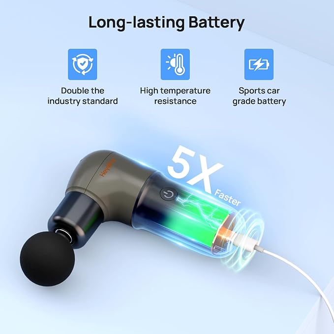 Super Mini Massage Gun, Deep Tissues Percussion Muscle Massager, Compact Sports Travel Massage Gun, Portable Massager Gun for her him, Black