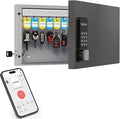 24-Key Key Lock Box Wall Mount – Smart Key Cabinet with App, Keypad, Bluetooth & WiFi Unlock (Sold Separately), Key Organizer for Home, Access Log Tracking Key Management for Small Office