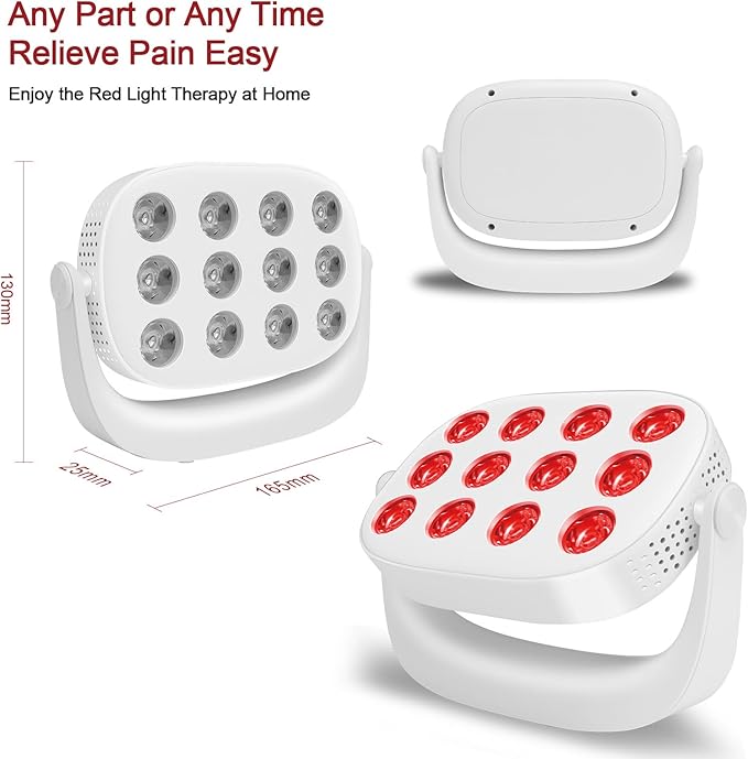 Portable Red Light Therapy Device – Rechargeable LED Light Panel with 660nm & 850nm Infrared – Handheld Compact Design for Home & Travel