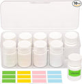 Small Plastic Empty Pill Bottle with Caps Labels for Travel Medicine Bottle Organizer Vitamin Container,10pcs(25ml)