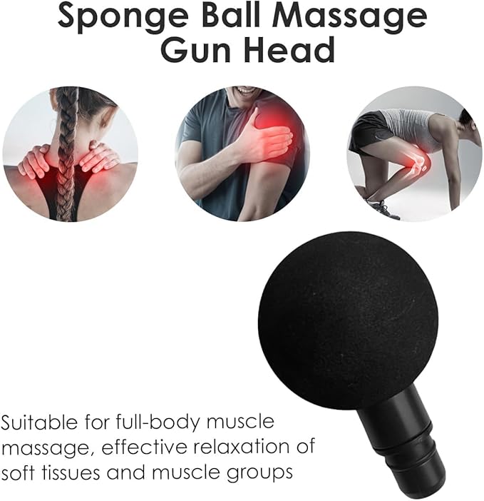 Wokyo Fascia Gun Massage Head 20mm Diameter Muscle Head Accessory Deep Tissue Applicator for Buttocks (2.4in Big Ball Heads)