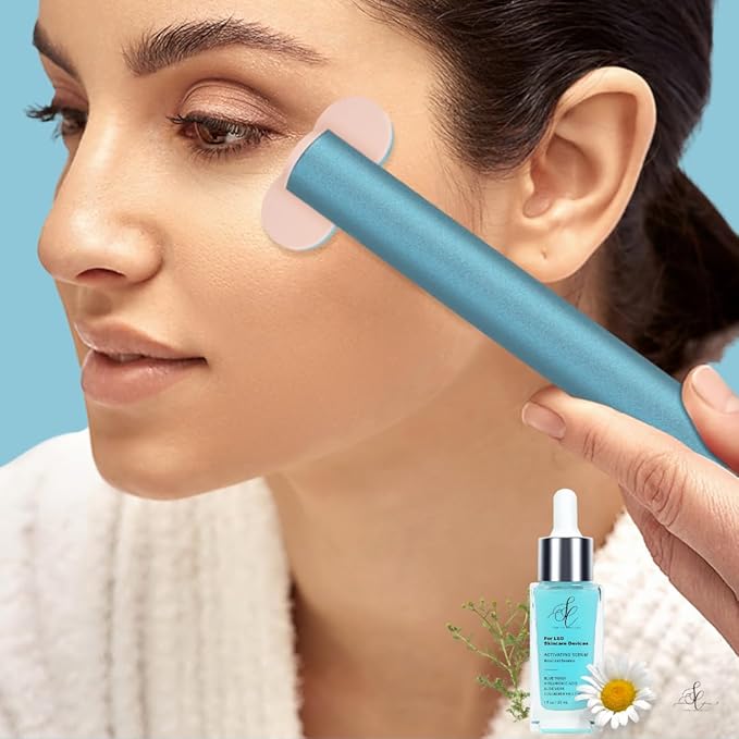 Red Light Therapy Activation Essence | Amplifies LED Wands, Masks & Skincare Devices | Blue Tansy, Aloe, Cucumber & Hyaluronic Hydration | Clean Formula | Use w/Home Skincare Technology (Glow Set)
