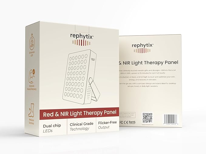 Red Light Therapy Panel for Face and Body, 60 Dual Chip LEDs with Near Infrared Light 660nm & 850nm. Flicker-Free, Optimal Preset Timer for Wellness & Recovery at Home, 300W - Core 1M.
