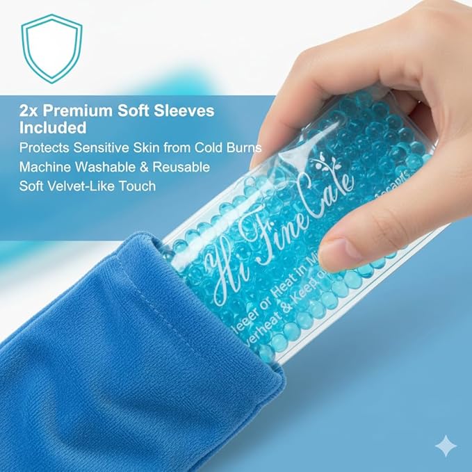 Perineal Cooling Pad for Postpartum Recovery, Extra Durable Gel Cold Packs for Hemorrhoids & C-Section Relief, 2 Reusable Ice Packs & 2 Washable Covers, New Mom Gift